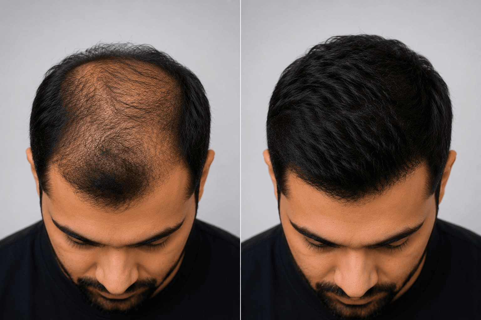 Hairline Restoration - hair transplant result at Miami Plastic Surgery Peshawar