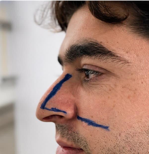 Rhinoplasty before profile view at Miami Plastic Surgery